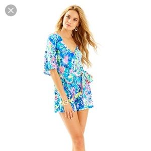 Multi Dice in Romper Lilly Pulitzer XS